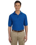 Harriton Men's 5.6-ounce. Easy Blend Polo with Pocket