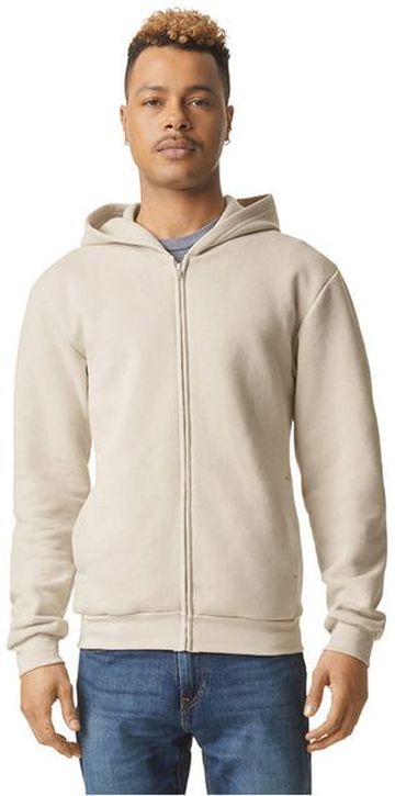 American Apparel Adult Unisex 8oz 70/20 Cotton Poly ReFlex Fleece Unisex Full Zip Hooded Sweatshirt