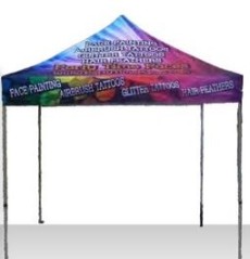 Pop-Up Tent with Steel Frame (Full Digital Print on Top an Sides) 10' x 10'