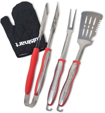 Cuisinart Outdoors 4-Piece Grill Tool Set - Red