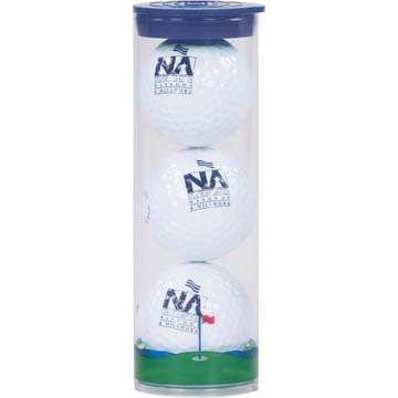 3 Pack of Wilson Chaos Golf Balls in Clear Tube