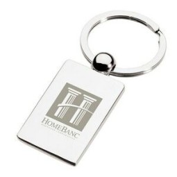 Deluxe Chrome Rectangular Keychain