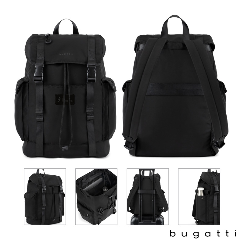 Bugatti Brookside Recycled Backpack - 12 1/2" W x 17 3/4" H x 7 1/2" D